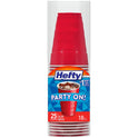 Hefty Party On Disposable Plastic Cups, Red, 18 Ounce, 25 Count