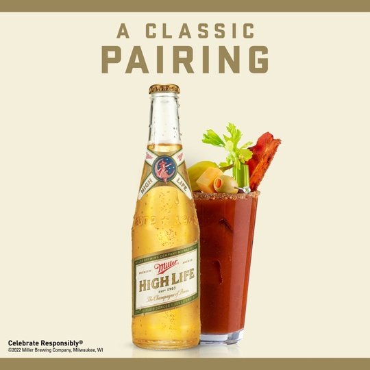 Miller High Life Lager Beer, 6 Pack, 16 fl oz Cans, 4.6% ABV