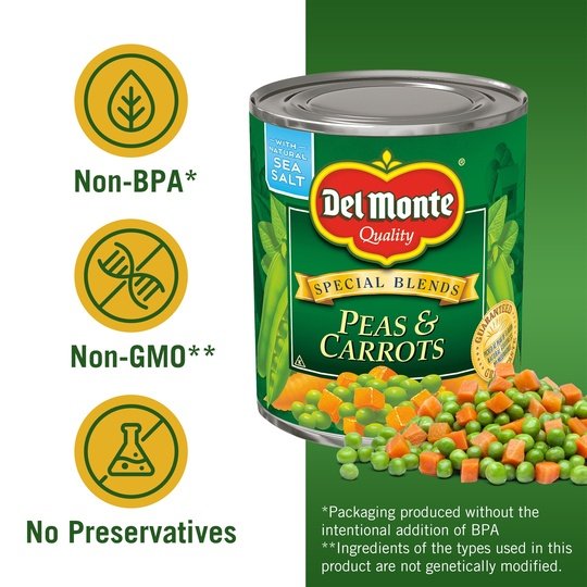 Del Monte Peas & Carrots, Canned Vegetables, 8.5 oz Can