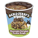 Ben & Jerry's top Chocolate Caramel Cookie Dough Ice Cream, 16 oz