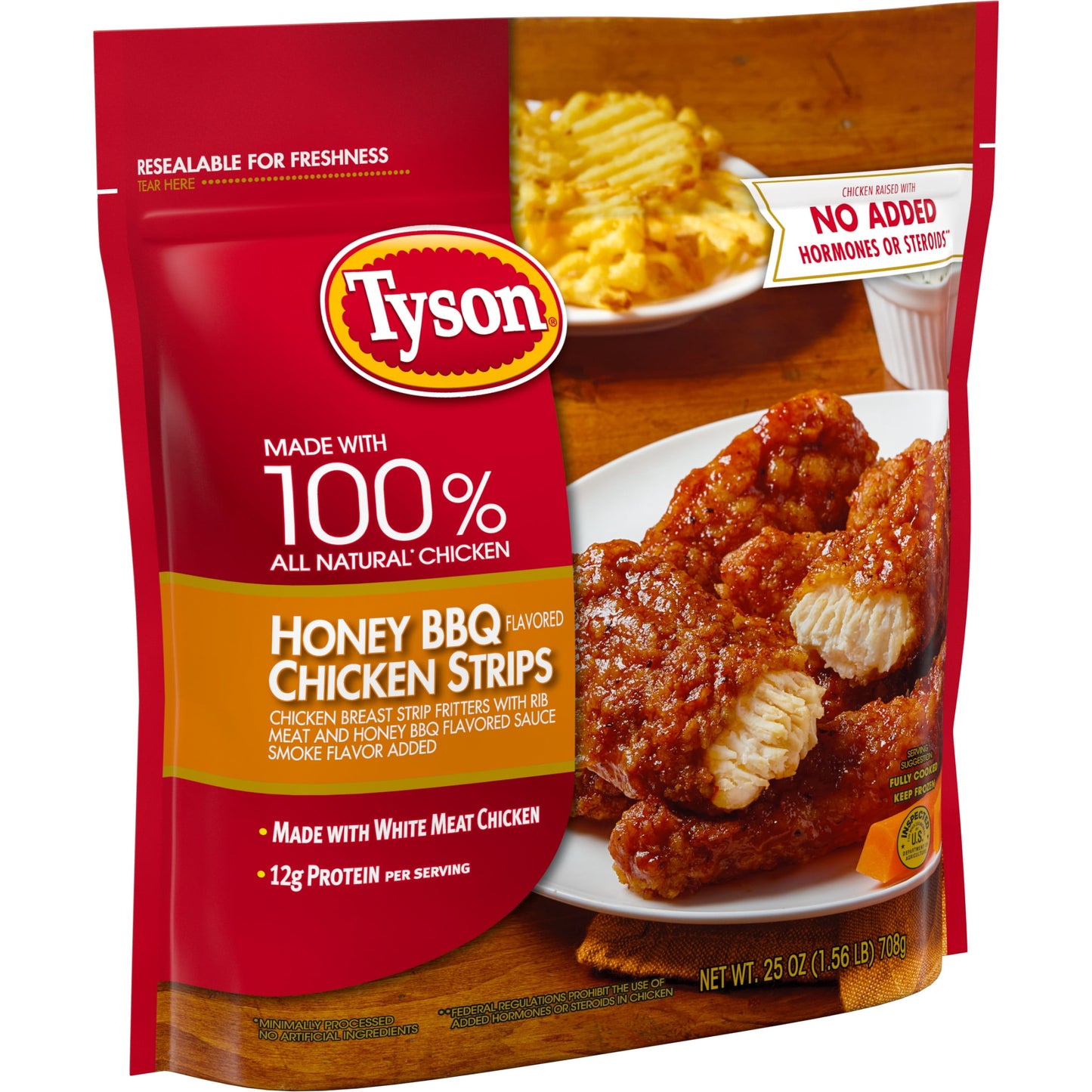 Tyson Honey BBQ Chicken Strips, 1.56 lb Bag (Frozen)