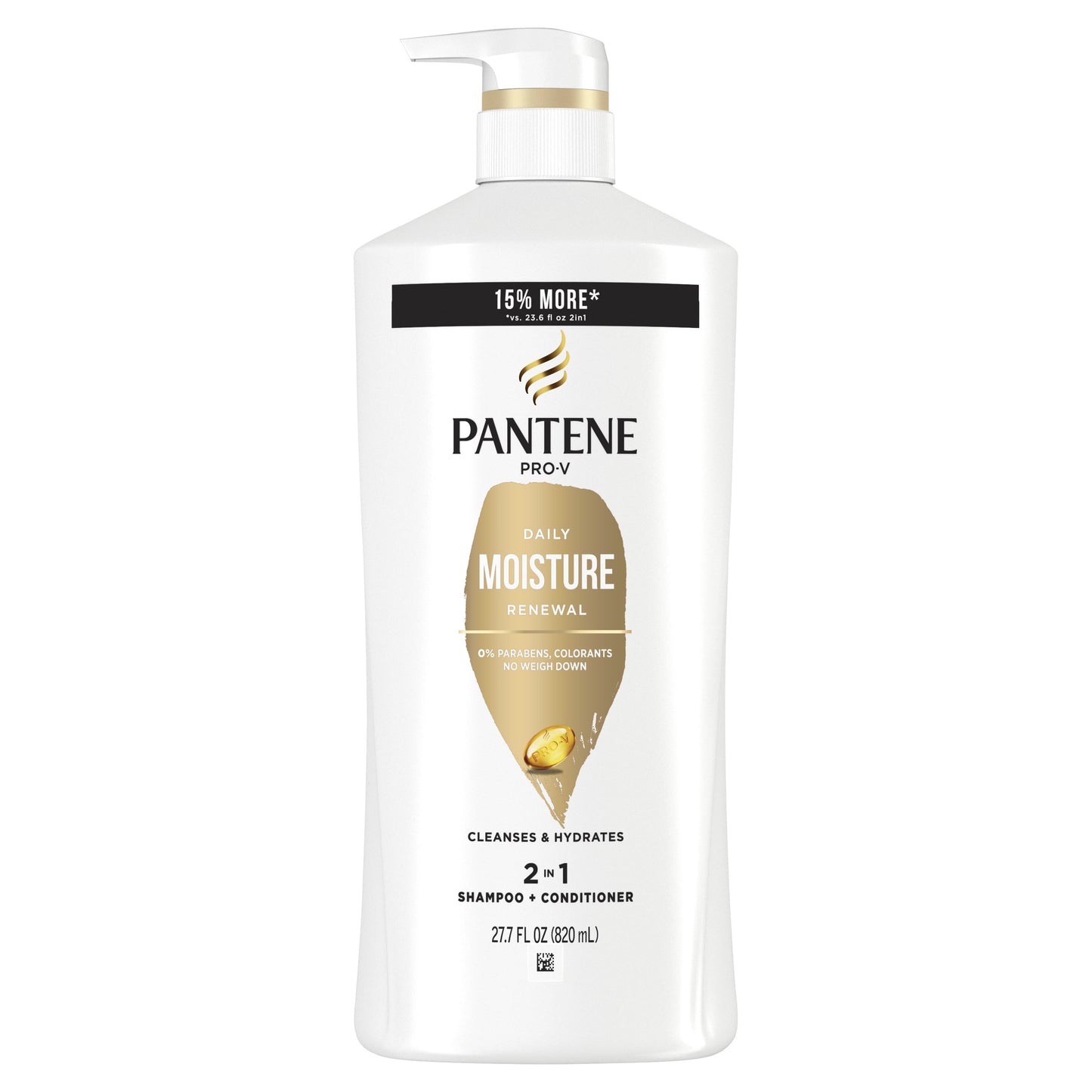 Pantene Pro-V Daily Moisture Renewal 2 in 1 Moisturizing Shampoo + Conditioner, 27.7 fl oz