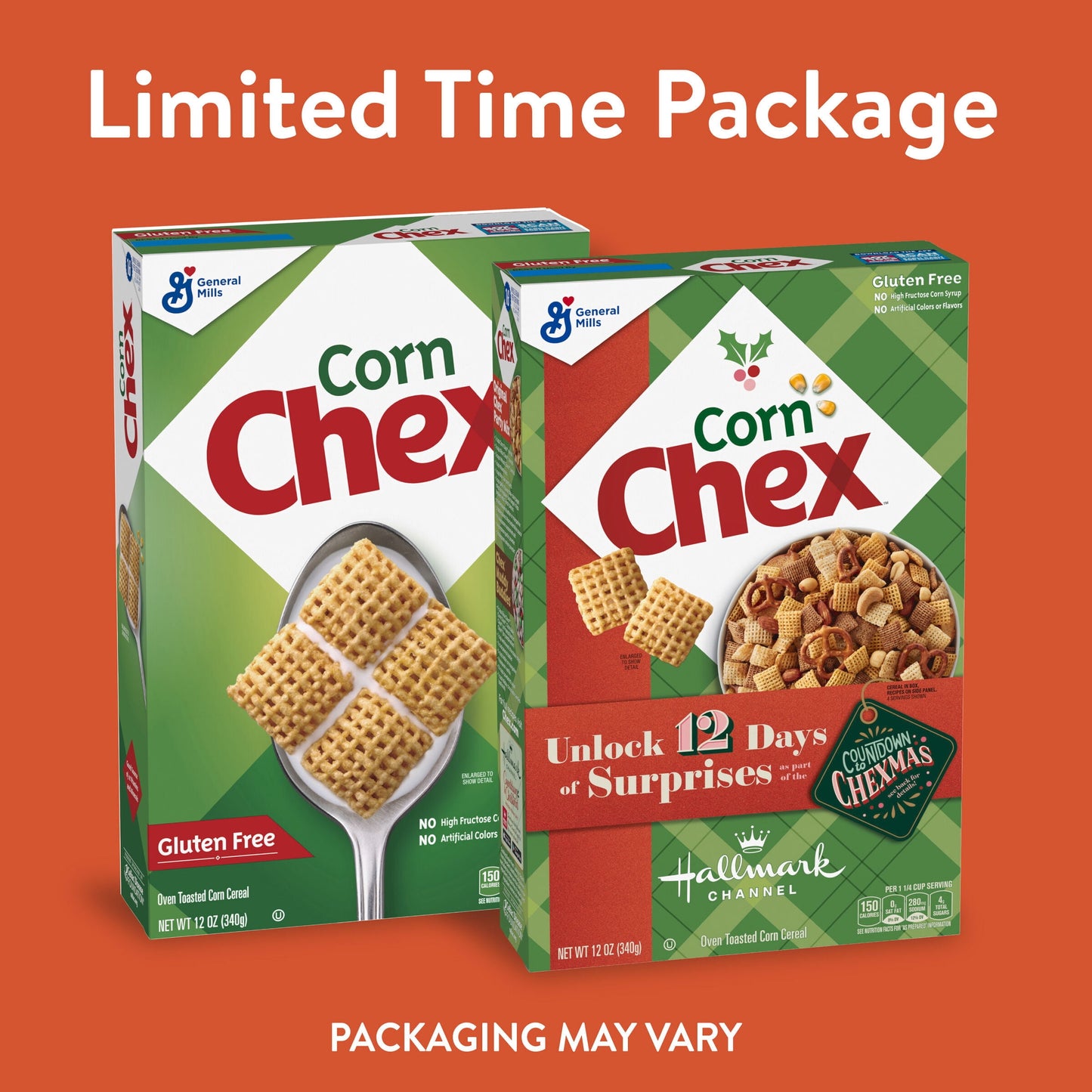 Corn Chex Gluten Free Breakfast Cereal, Homemade Chex Mix Ingredient, 12 OZ