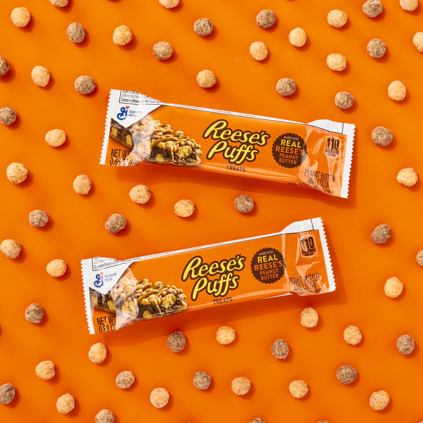 Reese's Puffs Breakfast Cereal Treat Bars, Peanut Butter & Cocoa, 16 ct