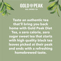 Gold Peak Real Brewed Tea Zero Sugar Diet, Bottled Tea Drink, 16.9 fl oz, 6 Bottles