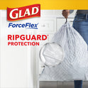 Glad ForceFlex 13 Gallon Tall Kitchen Trash Bags, Gain Original Scent, Febreze Freshness, 40 Bags