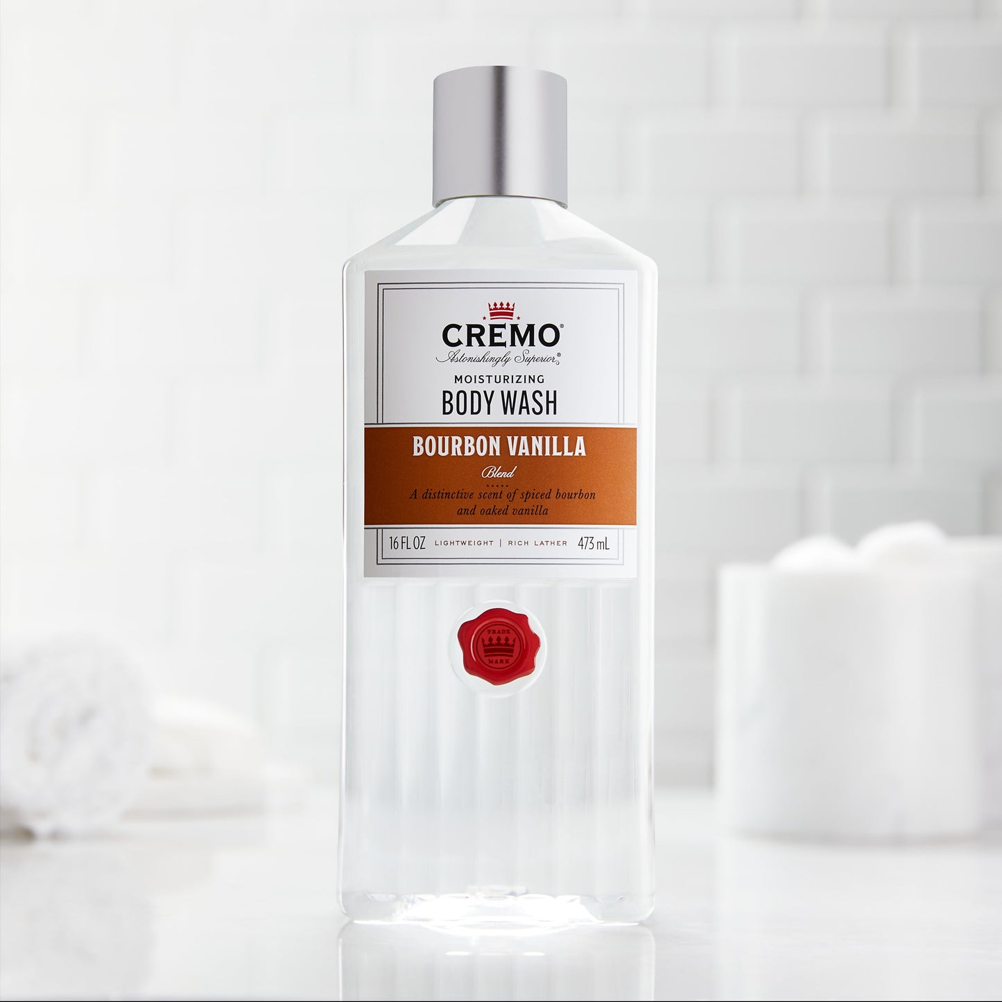 Cremo Mens Body Wash 16 Oz, Bourbon Vanilla Scent