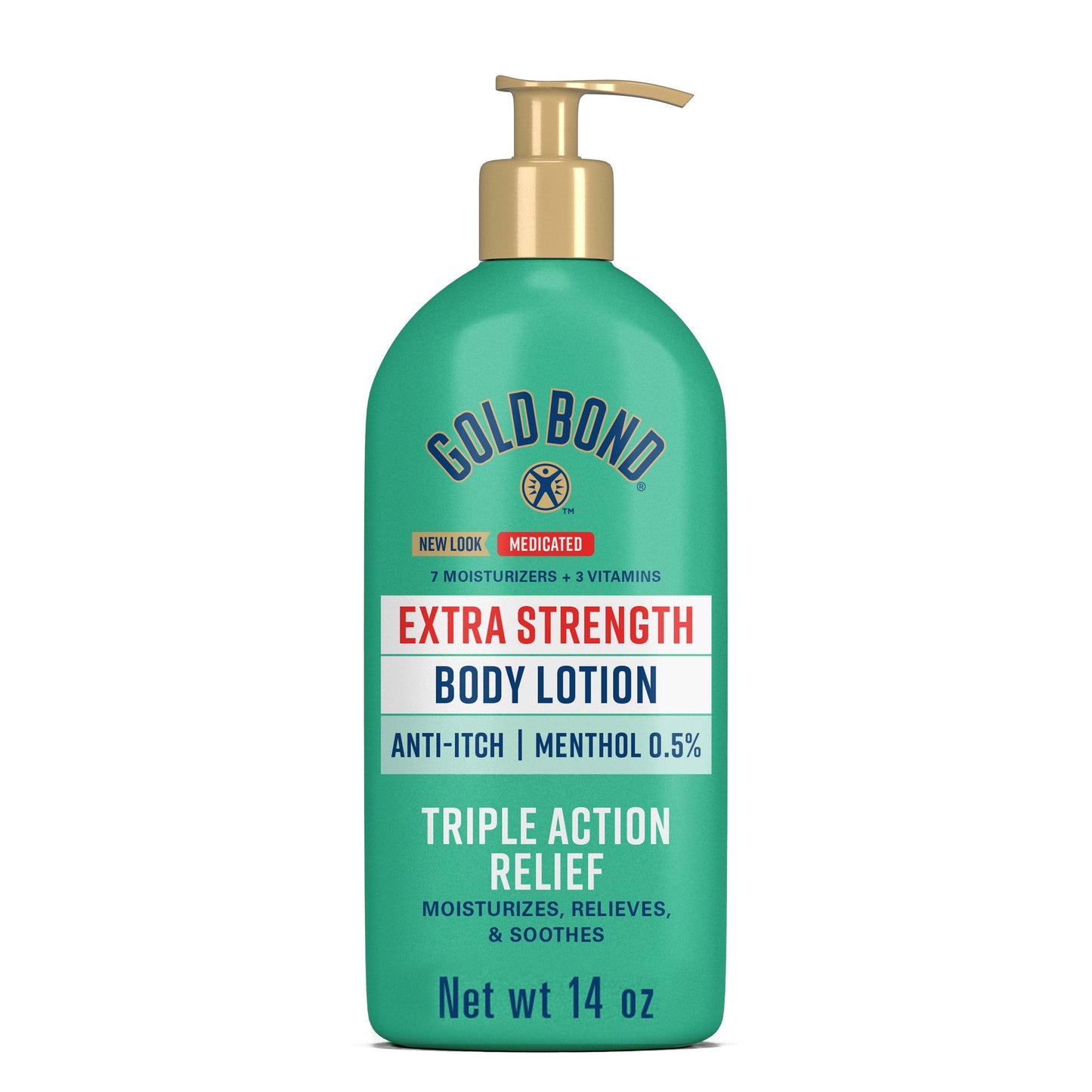 Gold Bond Medicated Extra Strength Body Lotion & Cream with Menthol for Dry, Itchy Skin Relief 14oz
