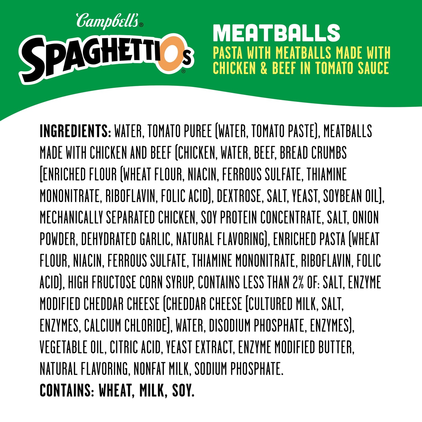 SpaghettiOs Canned Pasta with Meatballs, 15.6 oz Can