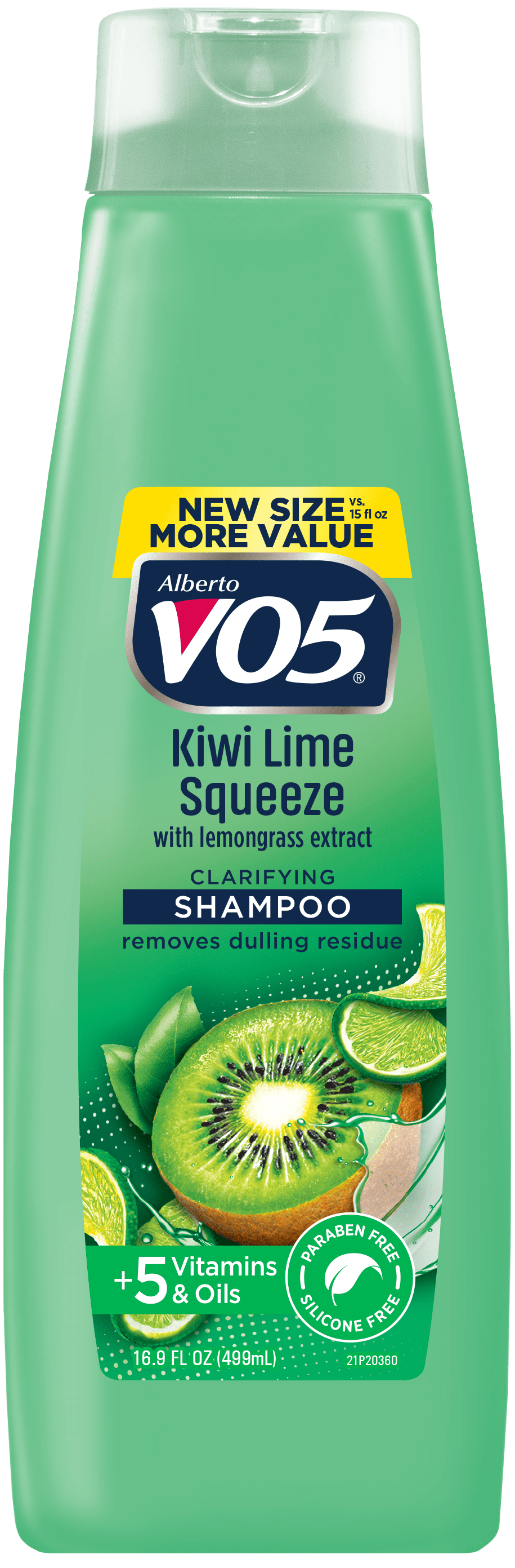 Alberto VO5 Kiwi Lime Squeeze Clarifying Shampoo with Vitamin E & C, for All Hair Types, 16.9 fl oz