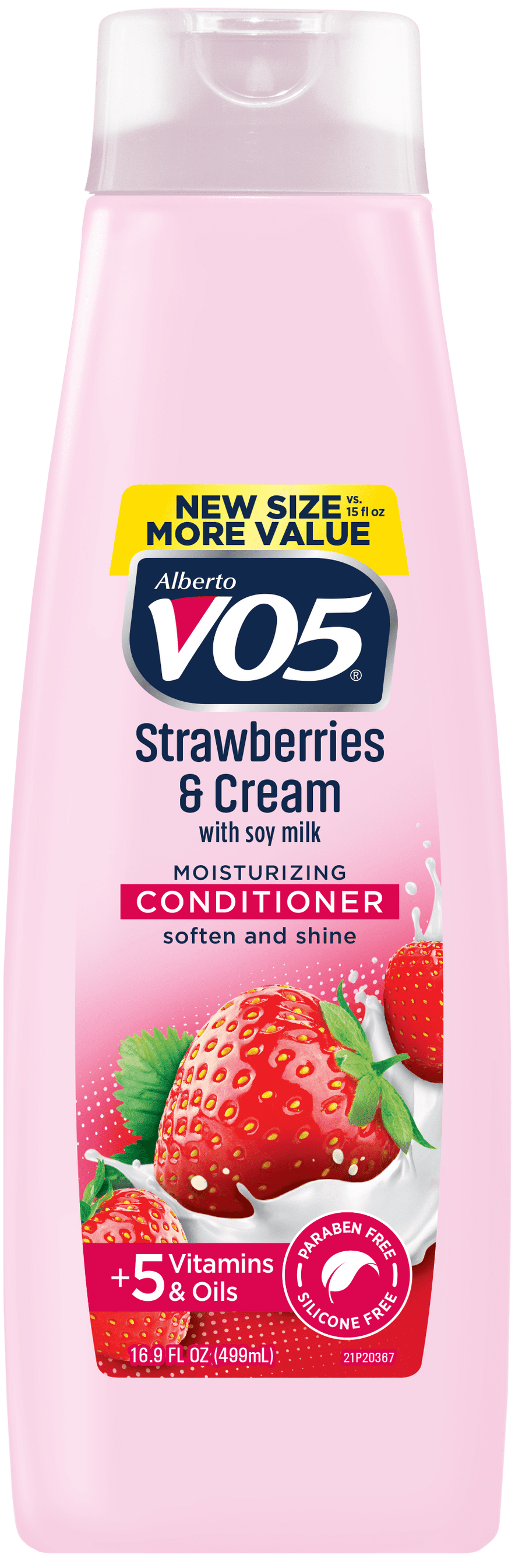 Alberto VO5 Strawberries & Cream Moisturizing Conditioner, for All Hair Types, 16.9 fl oz