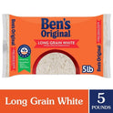 BEN'S ORIGINAL Enriched Long Grain White Rice, Parboiled Rice, 5 LB Bag