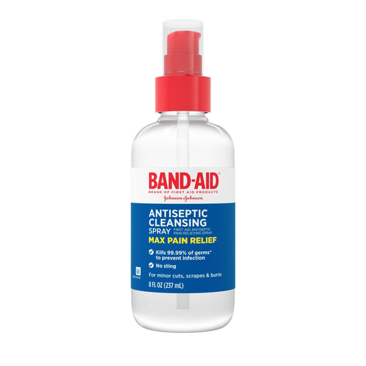 Band-Aid Brand Pain Relieving Antiseptic Cleansing Spray, 8 fl. Oz