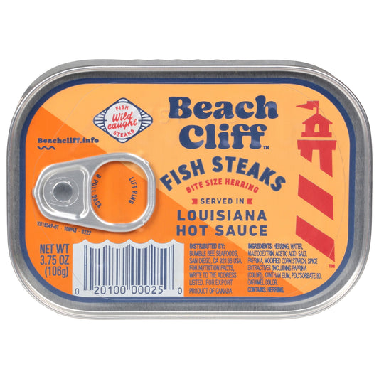 Beach Cliff Fish Steaks in Louisiana Hot Sauce, 3.75 oz