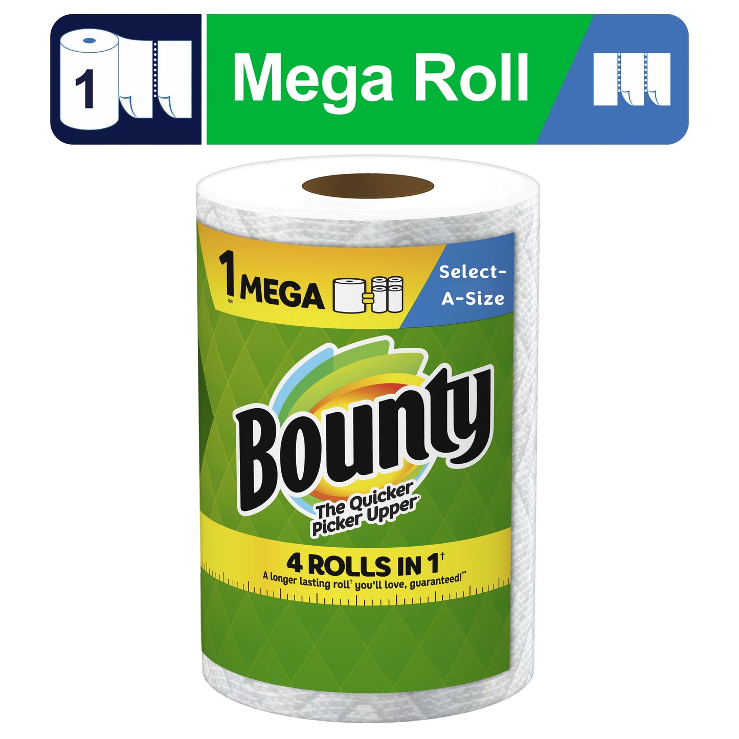 Bounty Select-a-Size Paper Towels, 1 Mega Rolls, White