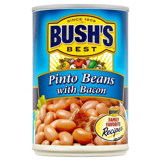 Bush's Pinto Beans with Bacon, Canned Beans, 15.5 oz