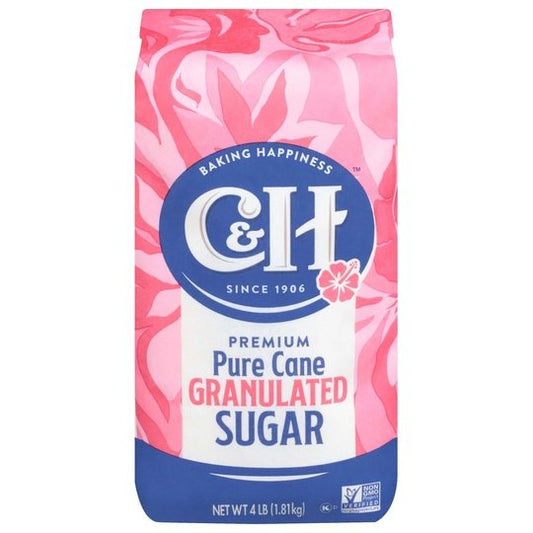 C&H Premium Pure Cane Granulated Sugar, 4 lb