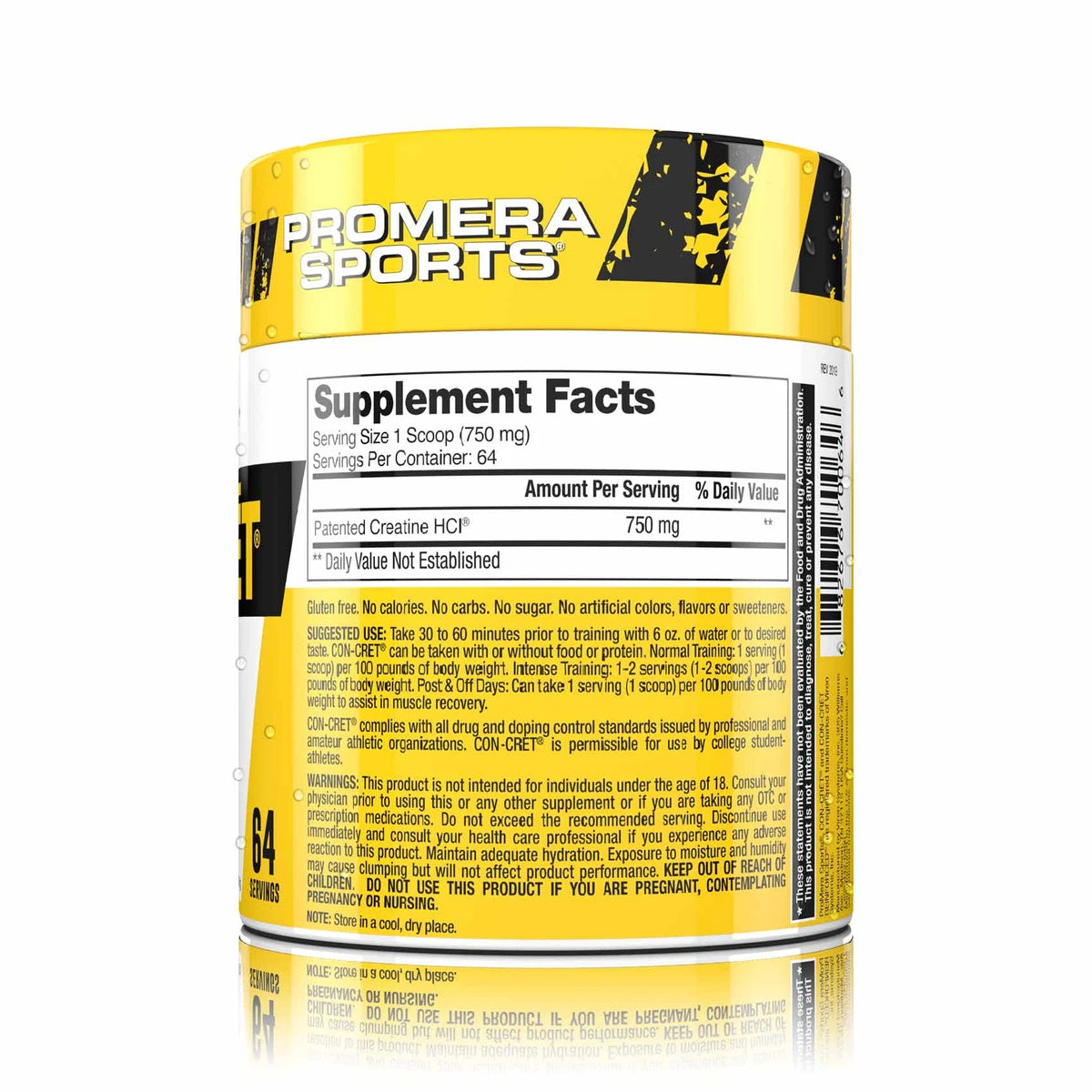 Promera Sports CON-CRET Patented Creatine HCl Powder 64 Servings