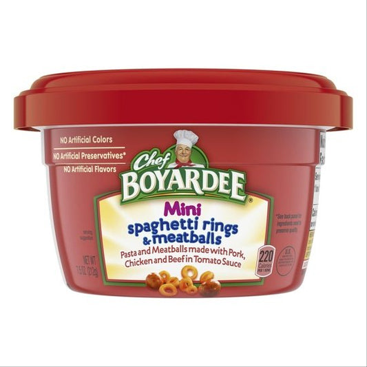 Chef Boyardee Mini-Bites Spaghetti Rings & Meatballs, 7.5 Oz.