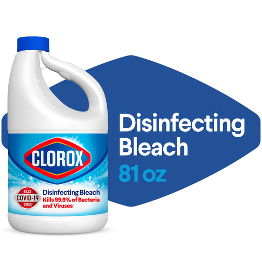 Clorox Disinfecting Liquid Bleach Cleaner, Regular Scent, 81 fl oz