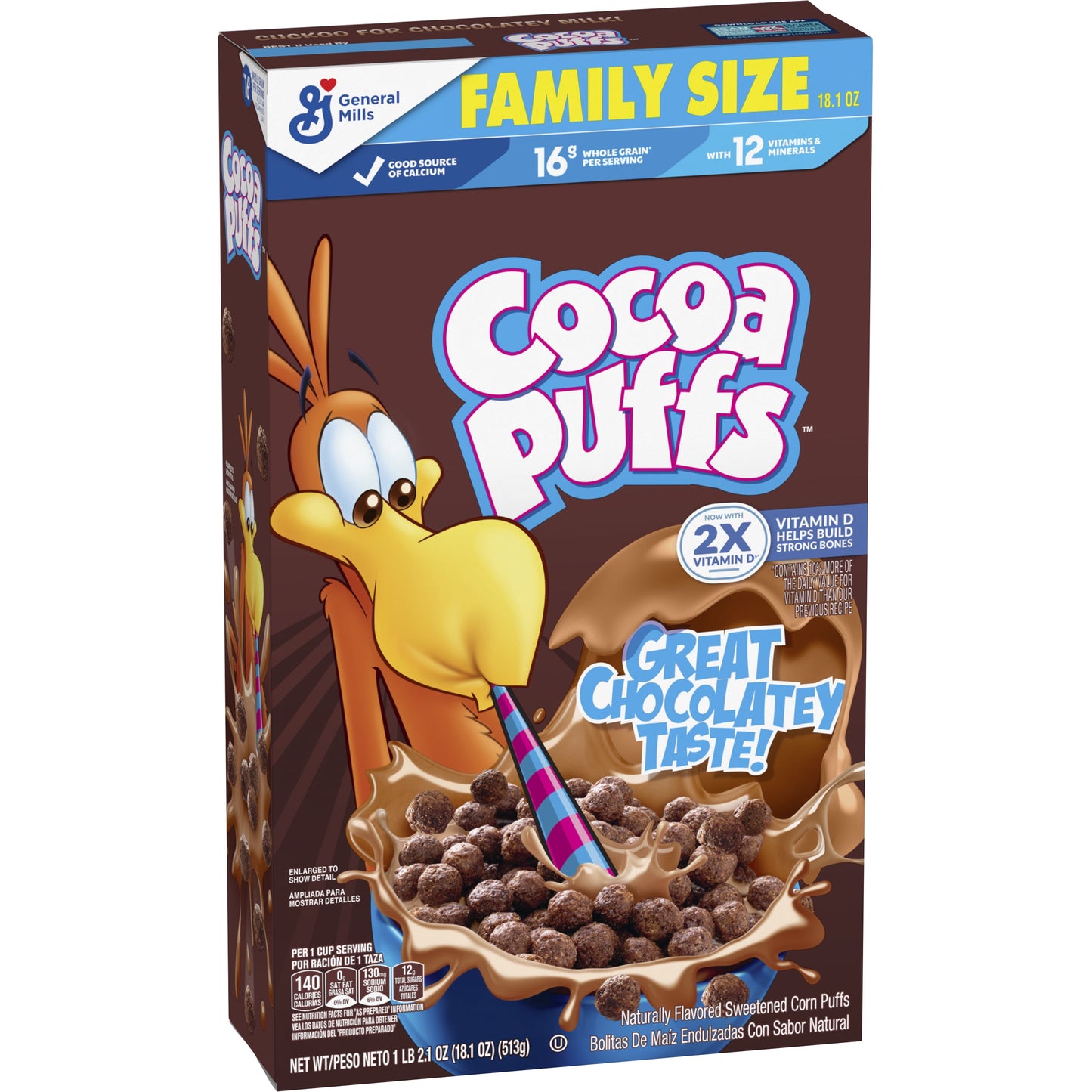 Cocoa Puffs, Chocolate Breakfast Cereal with Whole Grains, 18.1 oz