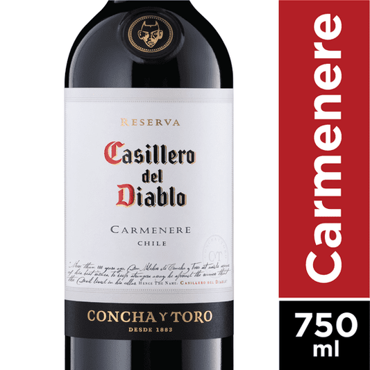 Concha Y Toro Casillero Del Diablo Carmenere Central Valley Red Wine Glass Bottle 750ml