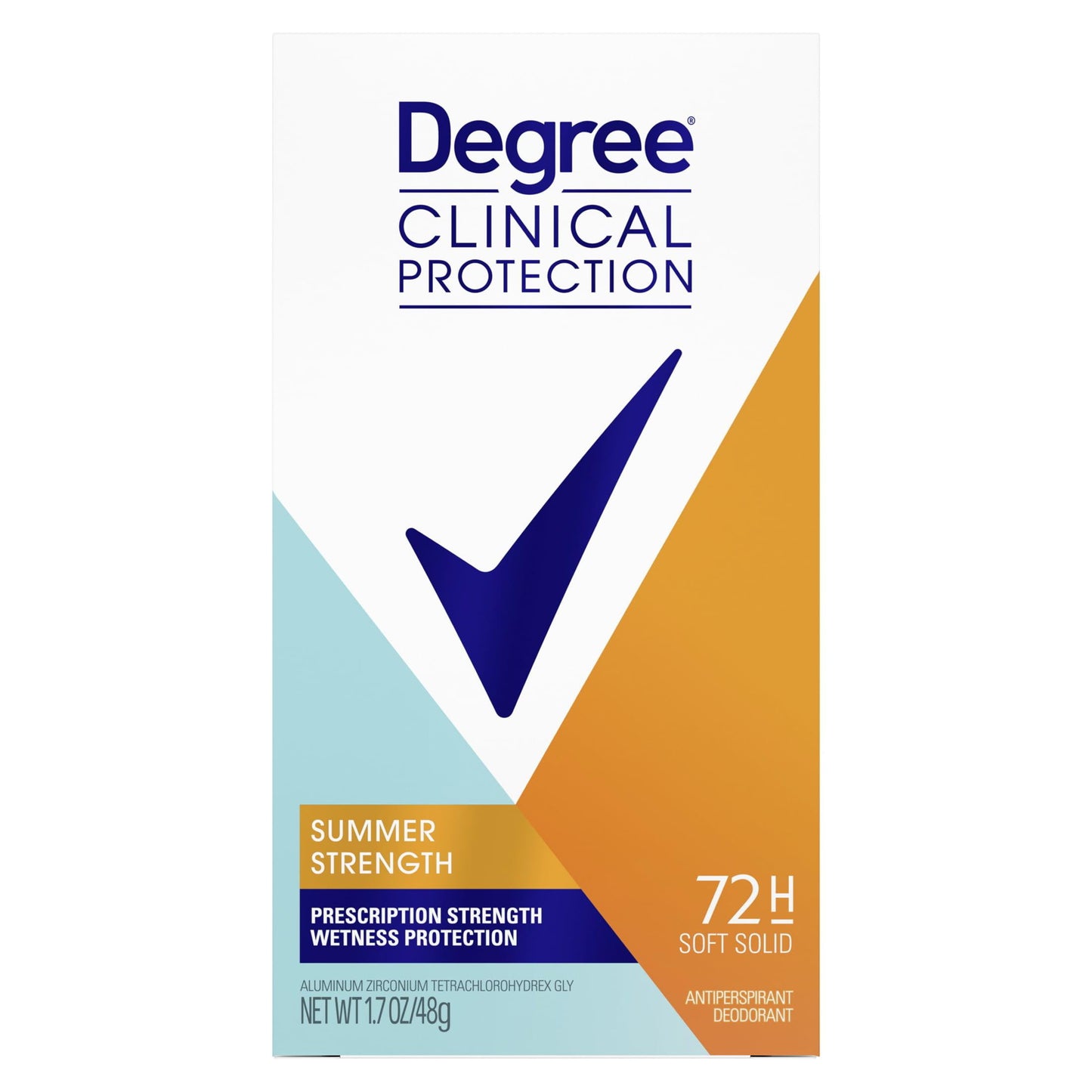 Degree Clinical Protection Long Lasting Antiperspirant Deodorant Stick, Summer Strength, 1.7 oz