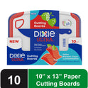 Dixie Ultra Disposable Paper Cutting Boards, 10-Count 10” x 13” Large Boards for Kitchen Meal Prep