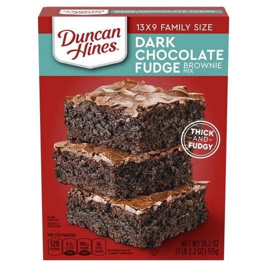 Duncan Hines Dark Chocolate Fudge Brownie Mix, 18.2 oz