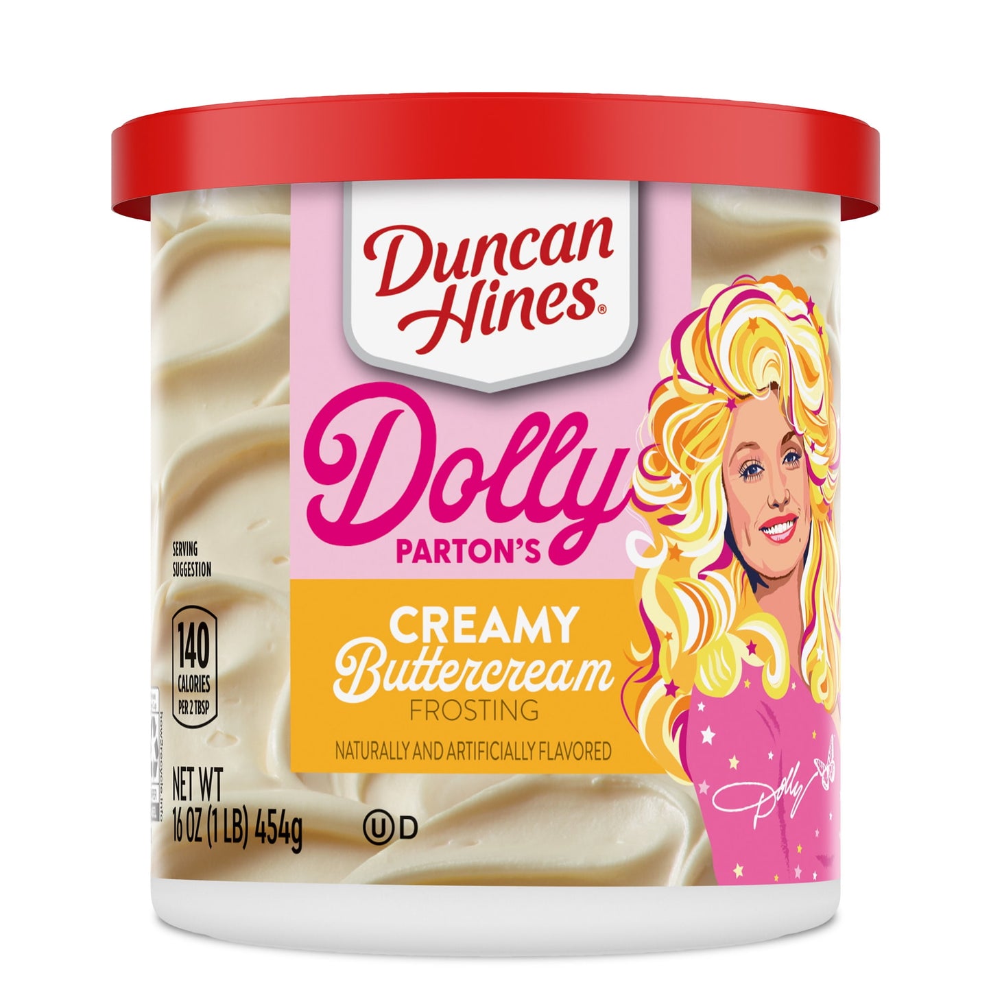 Duncan Hines Dolly Parton's Favorite Creamy Buttercream Flavored Cake Frosting, 16 oz.