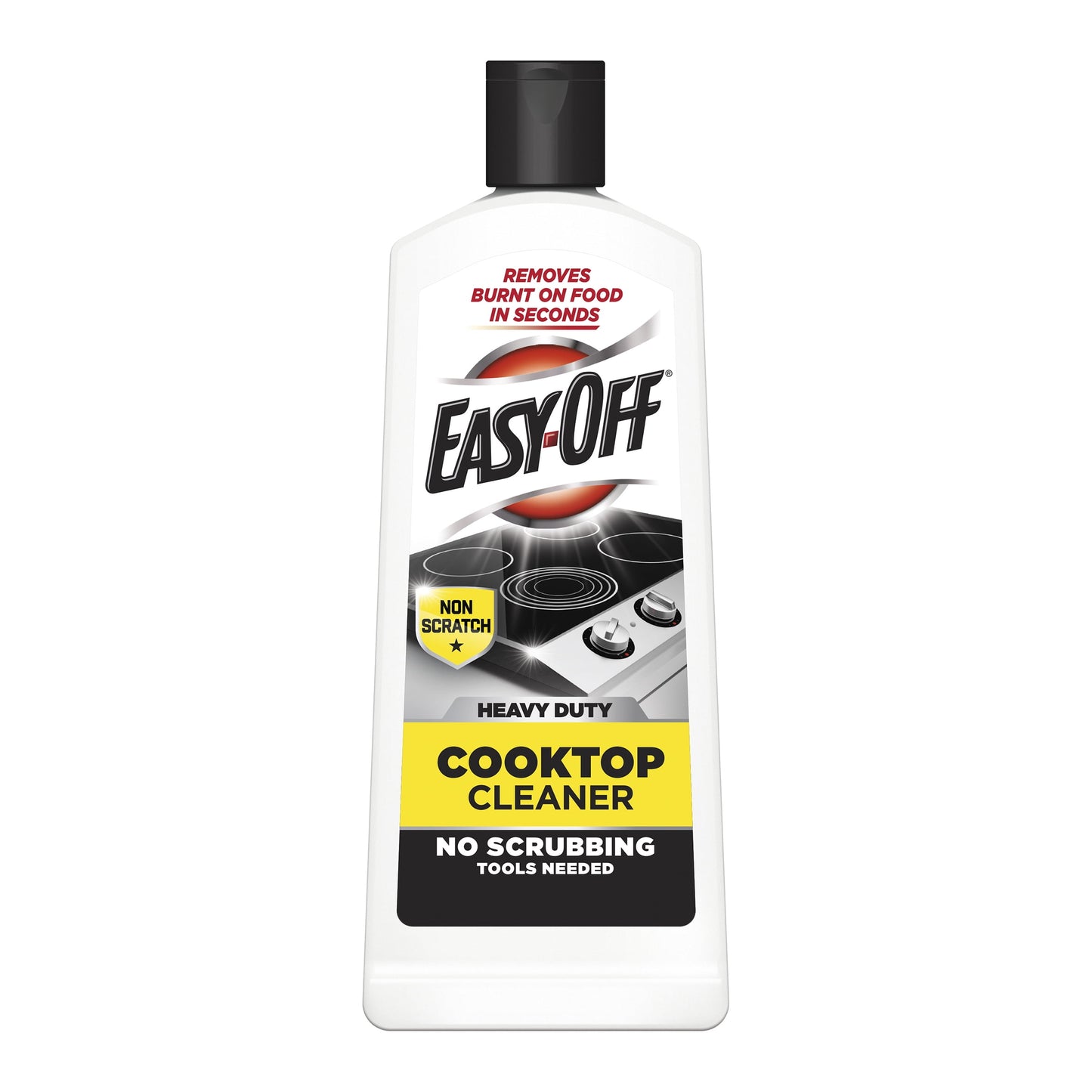 Easy Off Heavy Duty Cooktop Cleaner, Removes Burnt on Food in Seconds, Non-Scratch, No Scrubbing Tools Needed, 16 Oz