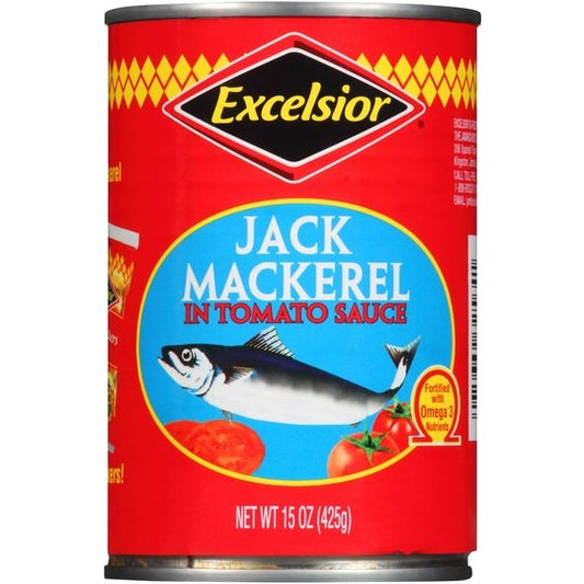 Excelsior Jack Mackerel in Tomato Sauce, 15 oz