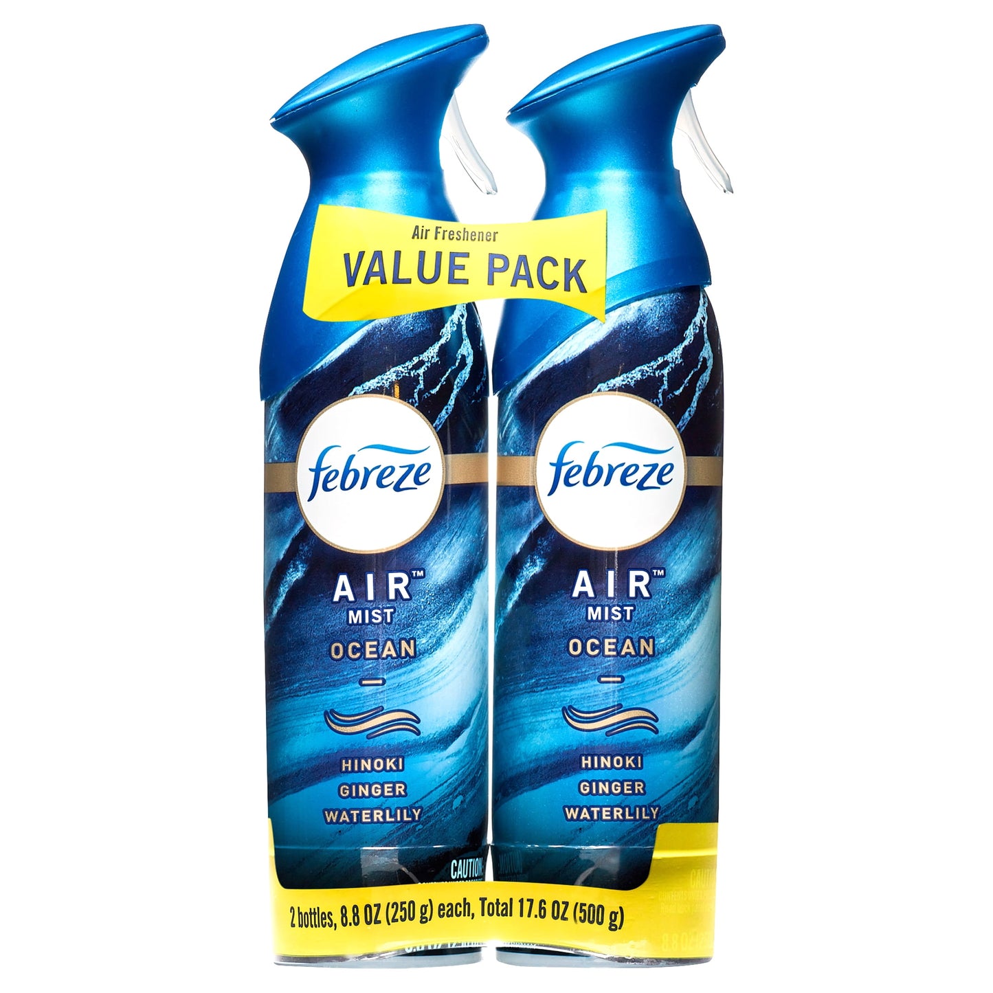 Febreze Odor-Fighting Air Freshener, Ocean, 2 count, 8.8 fl oz each