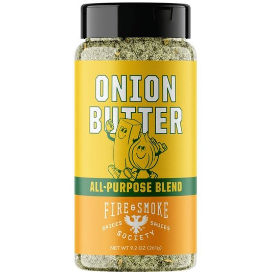 Fire & Smoke Society Onion Butter All Purpose Seasoning Blend, BBQ Rub, 9.2 Ounce
