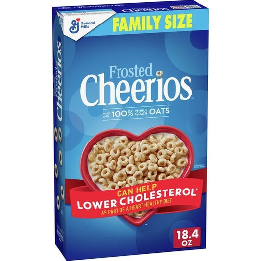 Frosted Cheerios, Heart Healthy Cereal, Family Size, 18.4 OZ