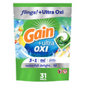 Gain Flings Ultra Oxi Laundry Detergent Pacs 31 Ct Waterfall Delight
