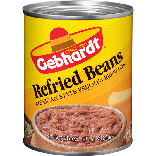Gebhardt Mexican Style Refried Beans, 30 ounces