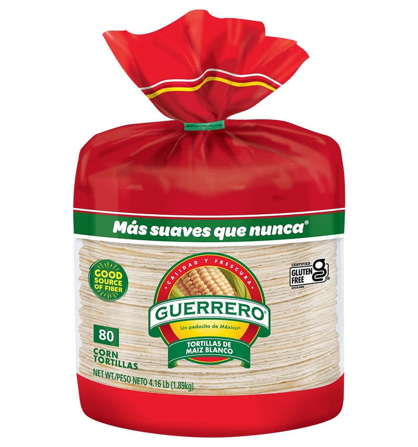 Guerrero Gluten-Free White Corn Tortillas, 80 Count