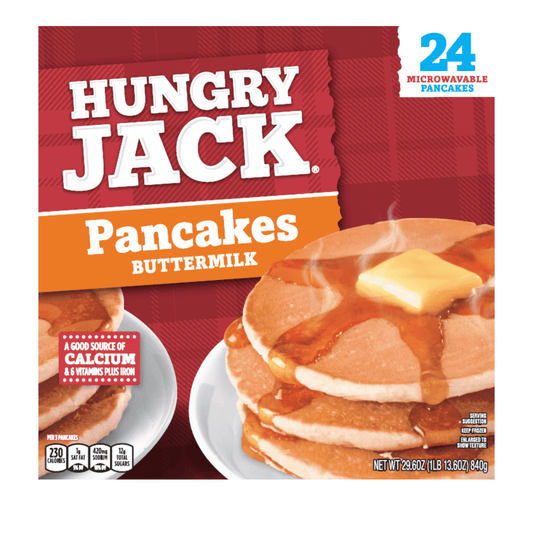 Hungry Jack Buttermilk Pancakes, 29.6 oz, 24 Count Box (Frozen)