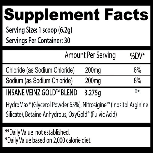 Insane Labz Insane Veinz Gold 30 Servings