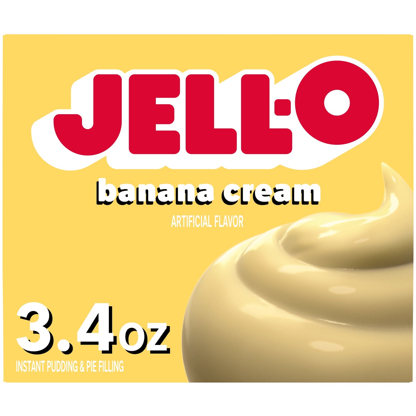 Jell-O Banana Cream Instant Pudding Mix & Pie Filling, 3.4 oz. Box