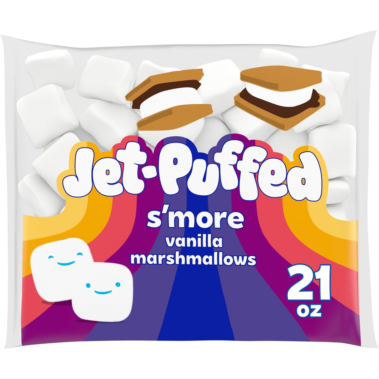 Jet-Puffed S'more Vanilla Marshmallows, 21 oz Bag