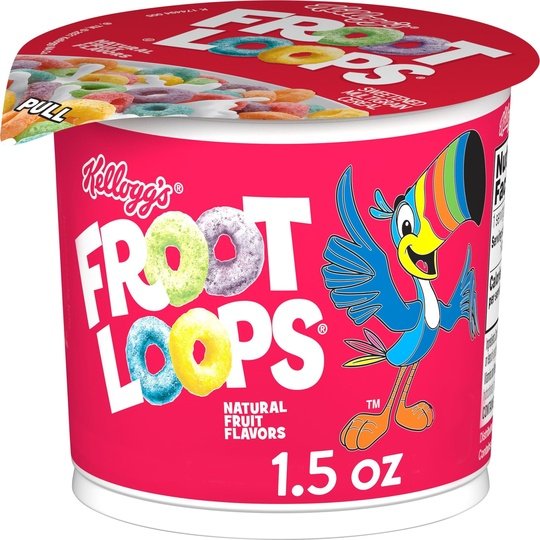 Kellogg's Froot Loops Original Cold Breakfast Cereal, Single Serve, 1.5 oz Cup