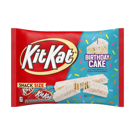 Kit Kat® Birthday Cake Flavored Wafer Snack Size Candy, Bag 10.29 oz