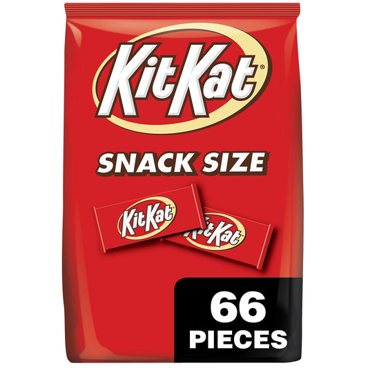 Kit Kat® Milk Chocolate Wafer Snack Size Candy, Bag 32.34 oz, 66 Pieces