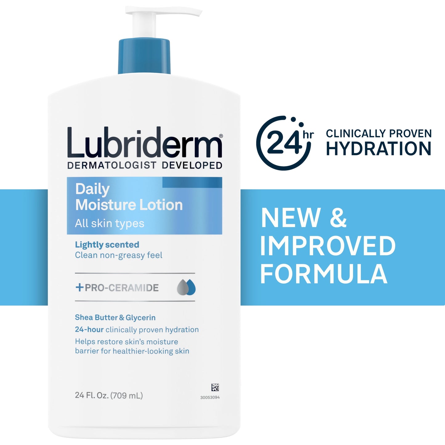 Lubriderm Daily Moisture Body Lotion + Pro-Ceramide, 24 fl, oz