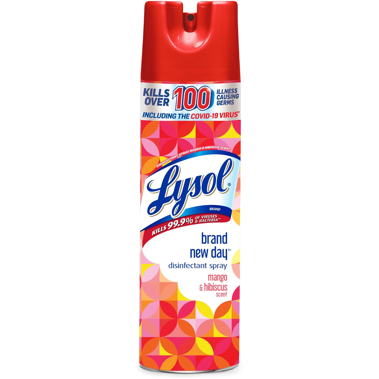 Lysol Disinfectant Spray, Sanitizing and Antibacterial Spray, For Disinfecting and Deodorizing, Brand New Day - Mango & Hibiscus, 19 fl oz each