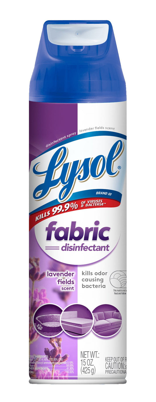 Lysol Fabric Disinfectant, 15oz, Tested and Proven to Kill COVID-19 Virus, Packaging May Vary