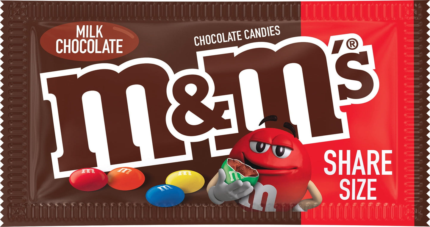 M&M's Milk Chocolate Candy, Share Size - 3.14 oz Bag