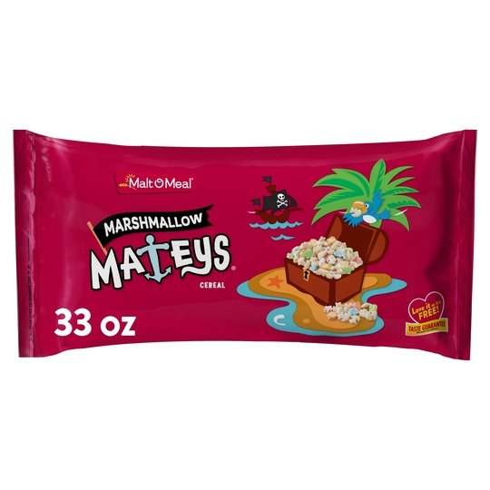 Malt-O-Meal Marshmallow Mateys Breakfast Cereal, 33 oz Resealable Cereal Bag